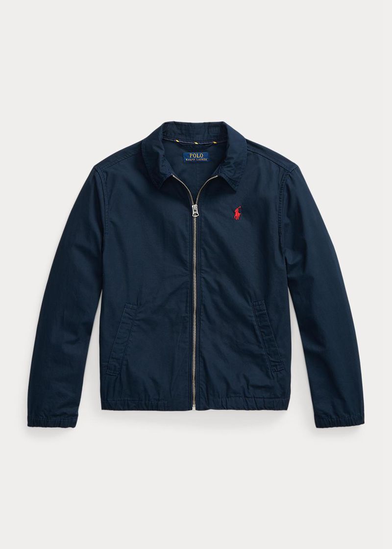 ラルフ ローレン ジャケット ボーイ ネイビー 6-14 年 Bayport コットン Poplin TKRAV1389